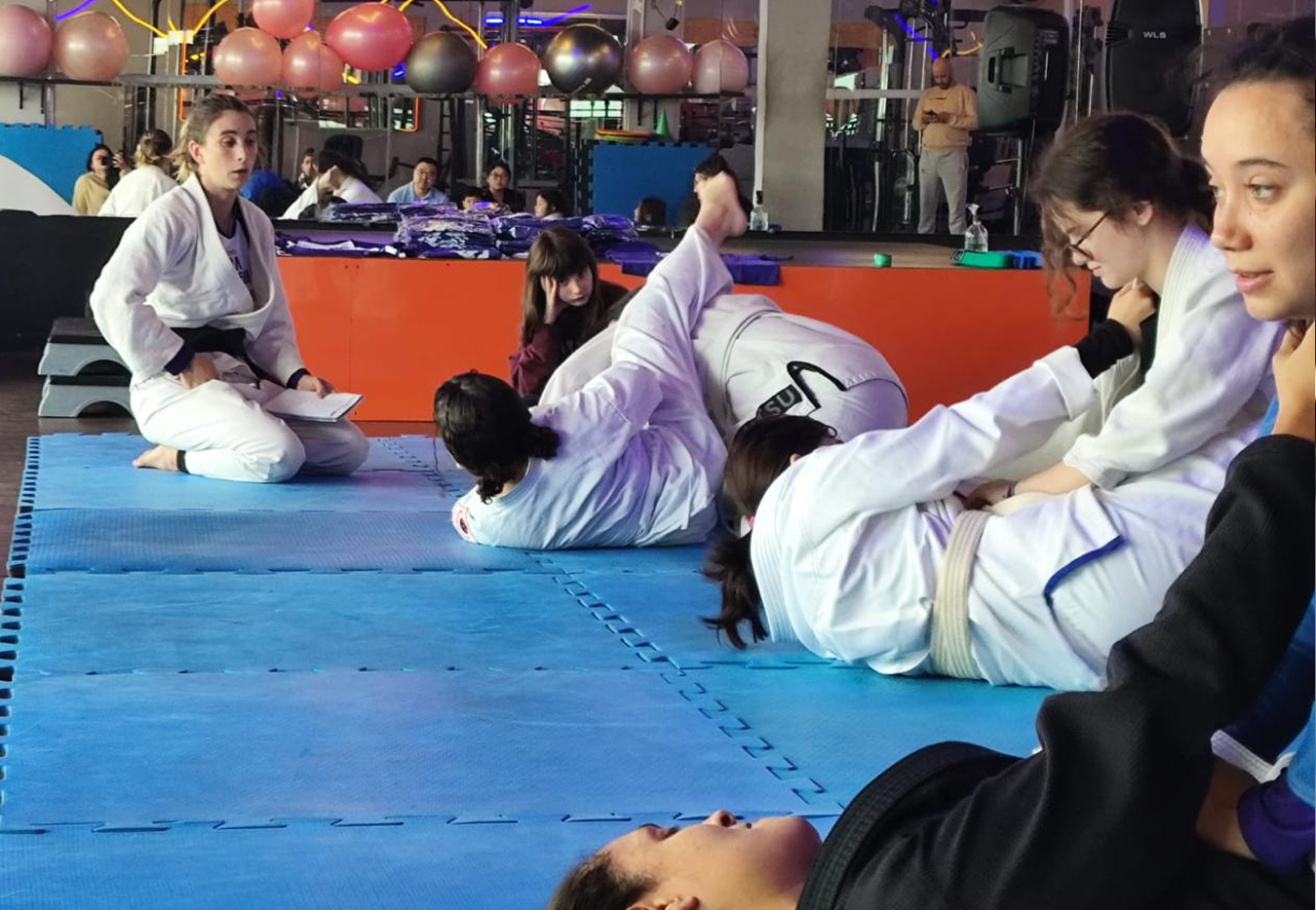 Aula de jiu-jitsu e defesa pessoal